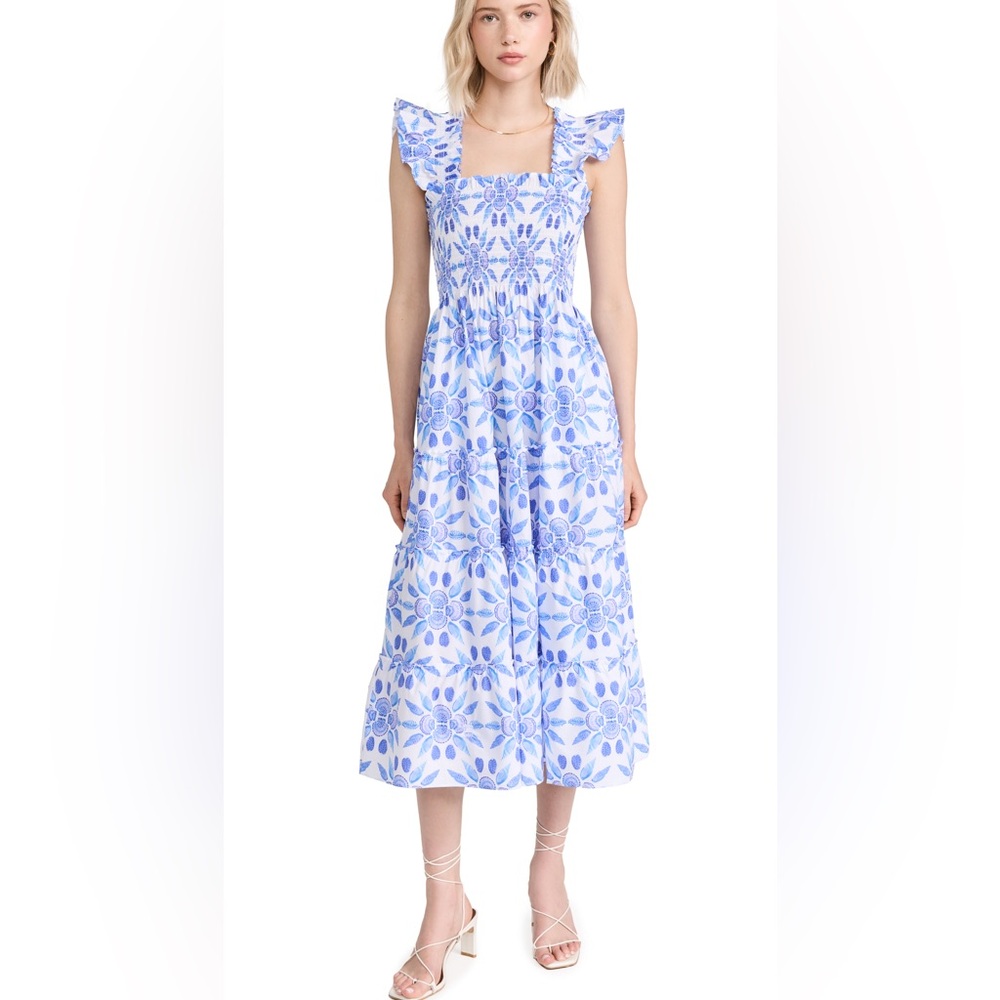 Hill house home Ellie nap dress in mosaic shell print